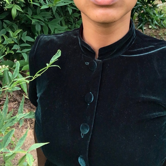 Dresses & Skirts - Forest green dress with mandarin collar!